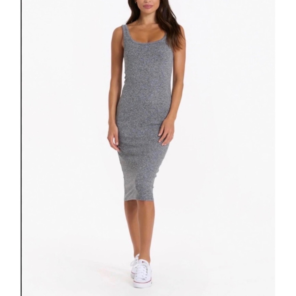 Vuori Halo Essential Dress Womens Small Gray Scoop Neck Soft Bodycon Athleisure